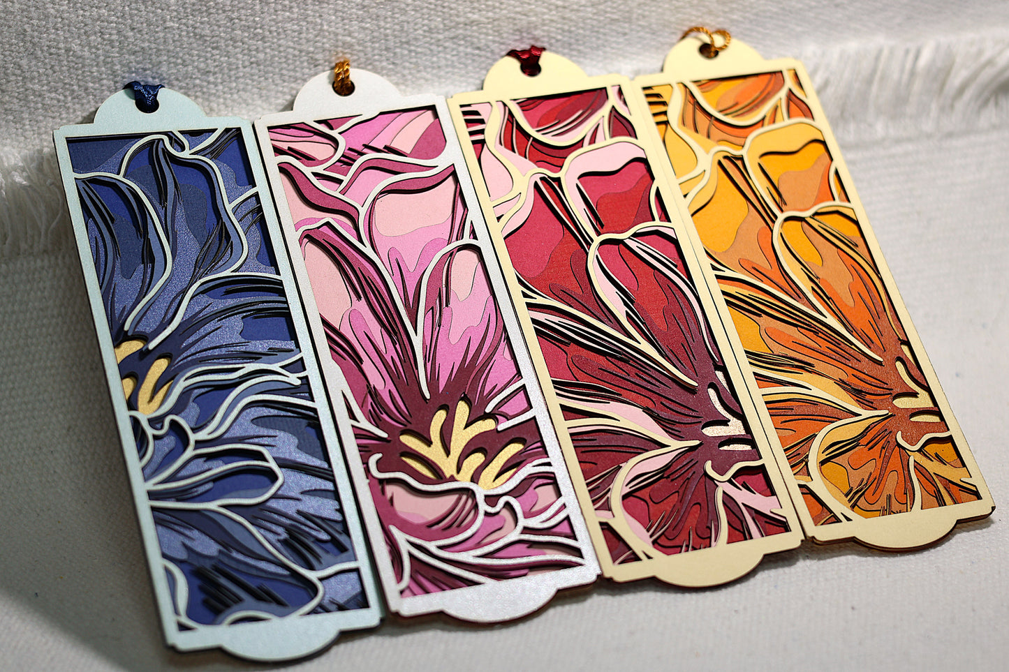 Marque-pages fleuris
